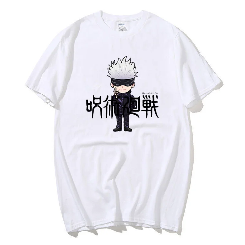 

New Jujutsu Kaise Anime T Shirt Men Summer Tide O-Neck Cotton Short Sleeve T-Shirts Streetwear Harajuku Oversize T Shirt For Men