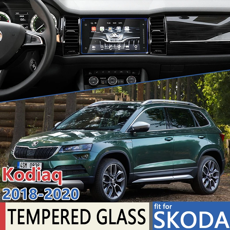 

For Skoda Kodiaq Karoq 2018 2019 9 8 Inch Tempered Glass Screen Protector Car GPS Navigation Screen Protective Perfect Fit Film