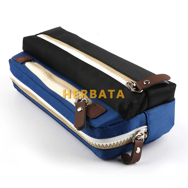 Трехслойная Холщовая Сумка для ручек чехол школьного карандаша вместительная