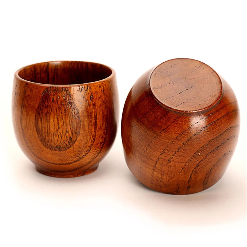 Деревянная чашка 1 шт. деревянная кружка для кофе чая пива сока воды примитивная