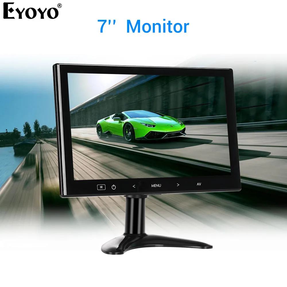 Eyoyo EM07K 7 &quotЖК монитор 1024X600 ЖК Мини компьютер ТВ дисплей CC охранное наблюдение