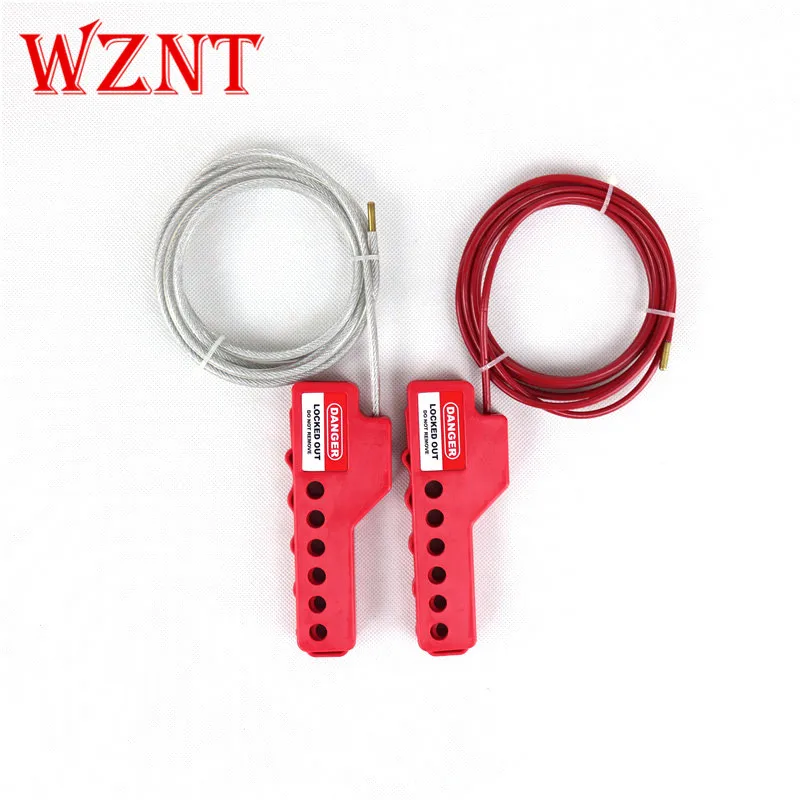 

Free Shipping NTC06-1 NTC06-2 OEM Red Safety Loto Valve Cable Lock Out Tag Out Lockout Device