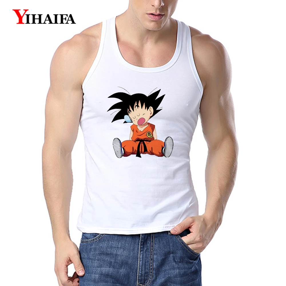 YIHAIFA Мужская майка детский топ с принтом Гоку драконий жемчуг мужская рубашка для