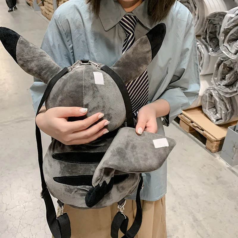 Оптовая продажа сумка через плечо с милым мультяшным Кроликом на пушистый рюкзак