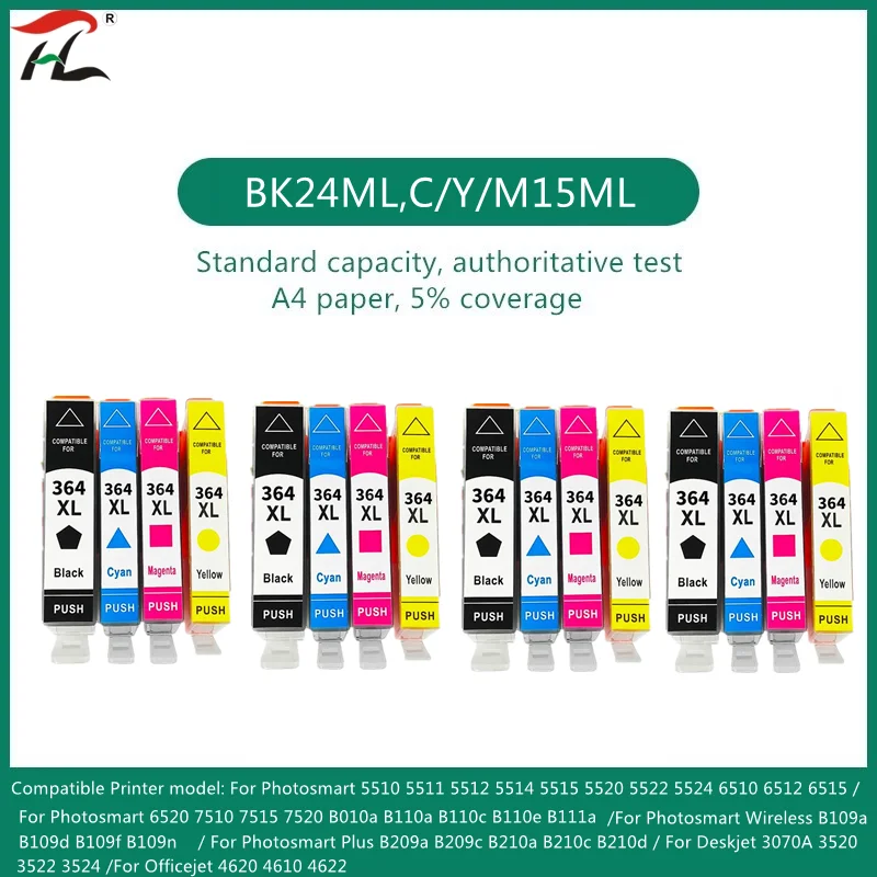 

Чернильные картриджи для HP 364 XL 364xl Deskjet 3522 3070a 3520 Photosmart 5522 7510 5520 5510 5520 6510 6520 7510 принтер