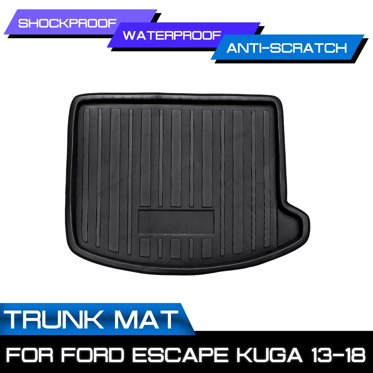 

Carpet Mud Rear Trunk Boot Mat For Ford Escape Kuga Kick Protector Overlay 2013-2018 Liner Cargo Floor Tray Shock Waterproof