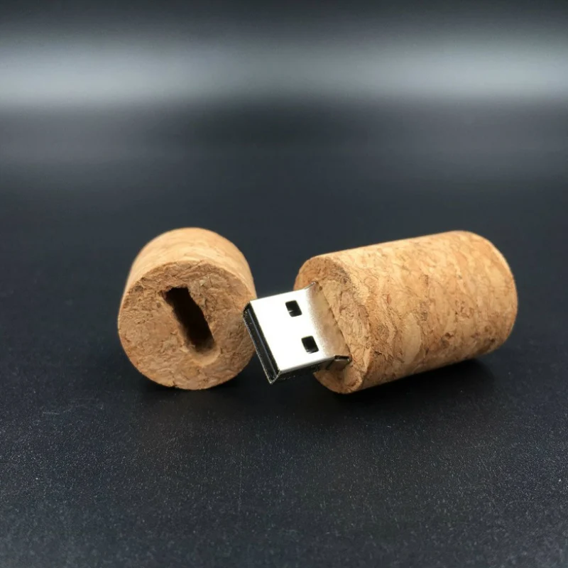 Логотип на заказ 32 ГБ 16 8 4 USB 2 0 натуральная древесина винные пробки форма Usb флеш