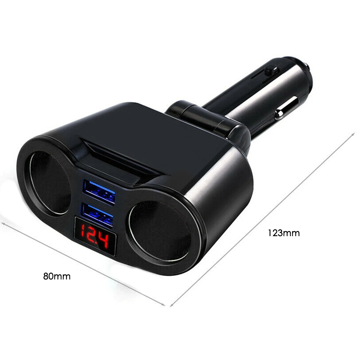 Автомобильное зарядное устройство SOONHUA с двумя USB-портами и разветвителем