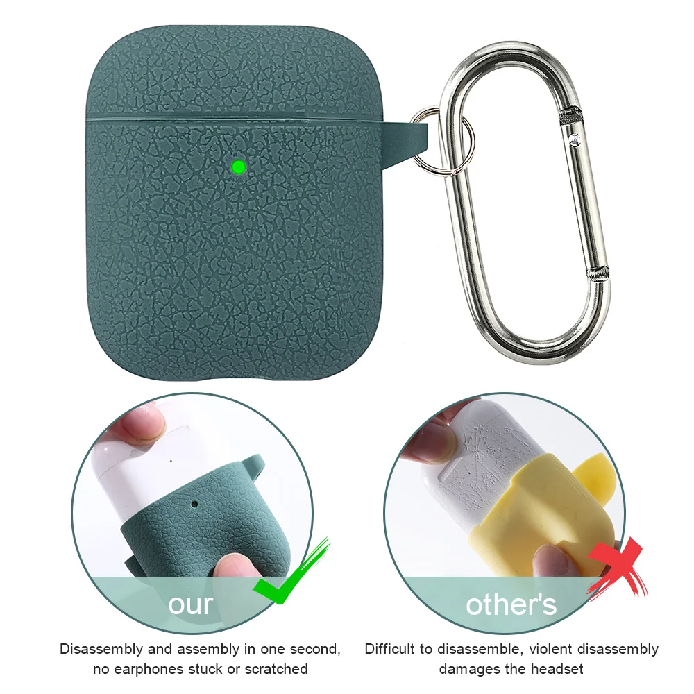 

Soft Silicone Cases For Apple Airpods 1 2 Protective Bluetooth Wireless Earphone Cover For Apple Airpods Charging Box Case Funda