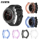 Защитный чехол FIFATA для Amazfit Stratos 3, мягкий силиконовый чехол из ТПУ с краями для Xiaomi Huami Stratos3, защитная рамка