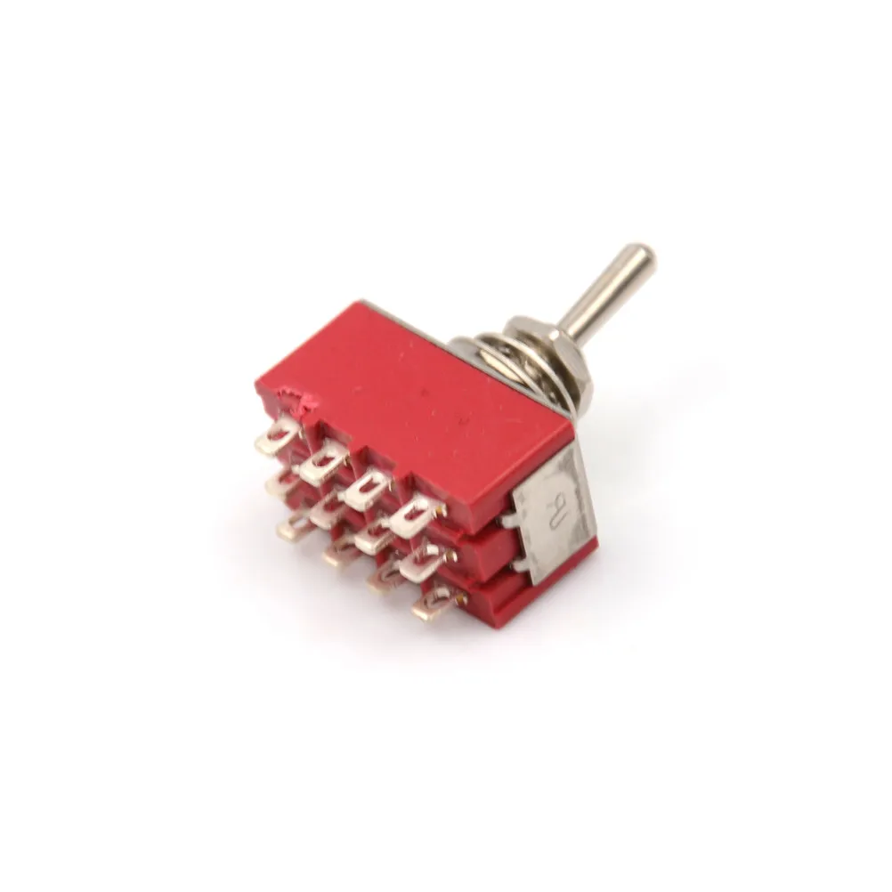 Горячая продажа 6A/125VAC 2A/250VAC 12 Pin 4PDT Вкл/вкл 2 положения мини MTS 402