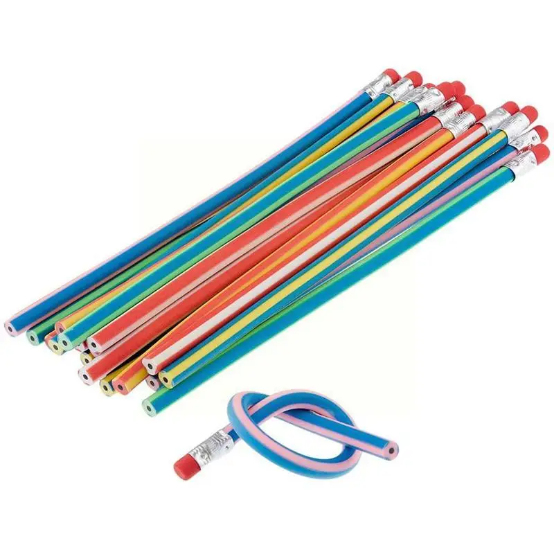 

20 Pcs 10 Pcs Soft Flexible Bendy Pencils Band Kids Pencil Soft Fun Children School Stationery Pencil Bend Student X8i7