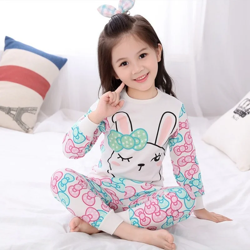 Conjuntos de pijama para ni&ntilde;os, pijama infantil de dibujos animados de manga larga, ropa para el hogar, Oto&ntilde;o e Invierno-3