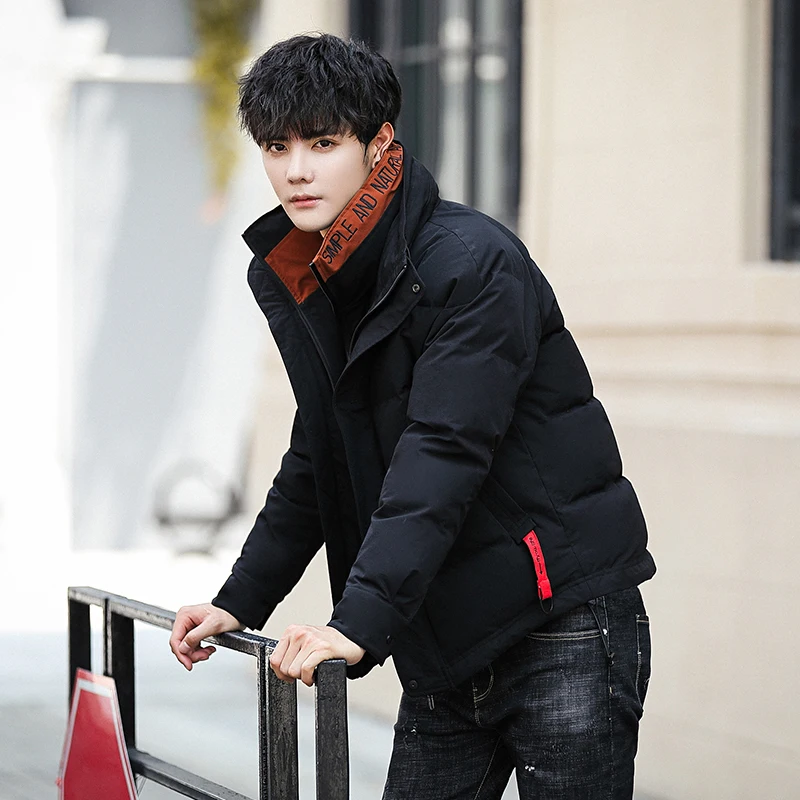 

2019 new fashion men's short new fashion trend down jacket