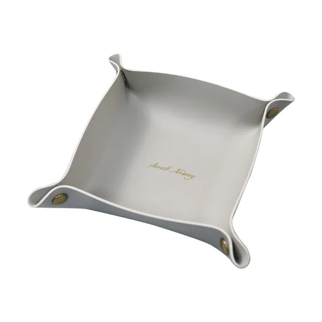 

Nordic INS Leather Storage Box Desktop Tray Jewelry Cosmetics Key Jewerly Organizer Hair Accessories
