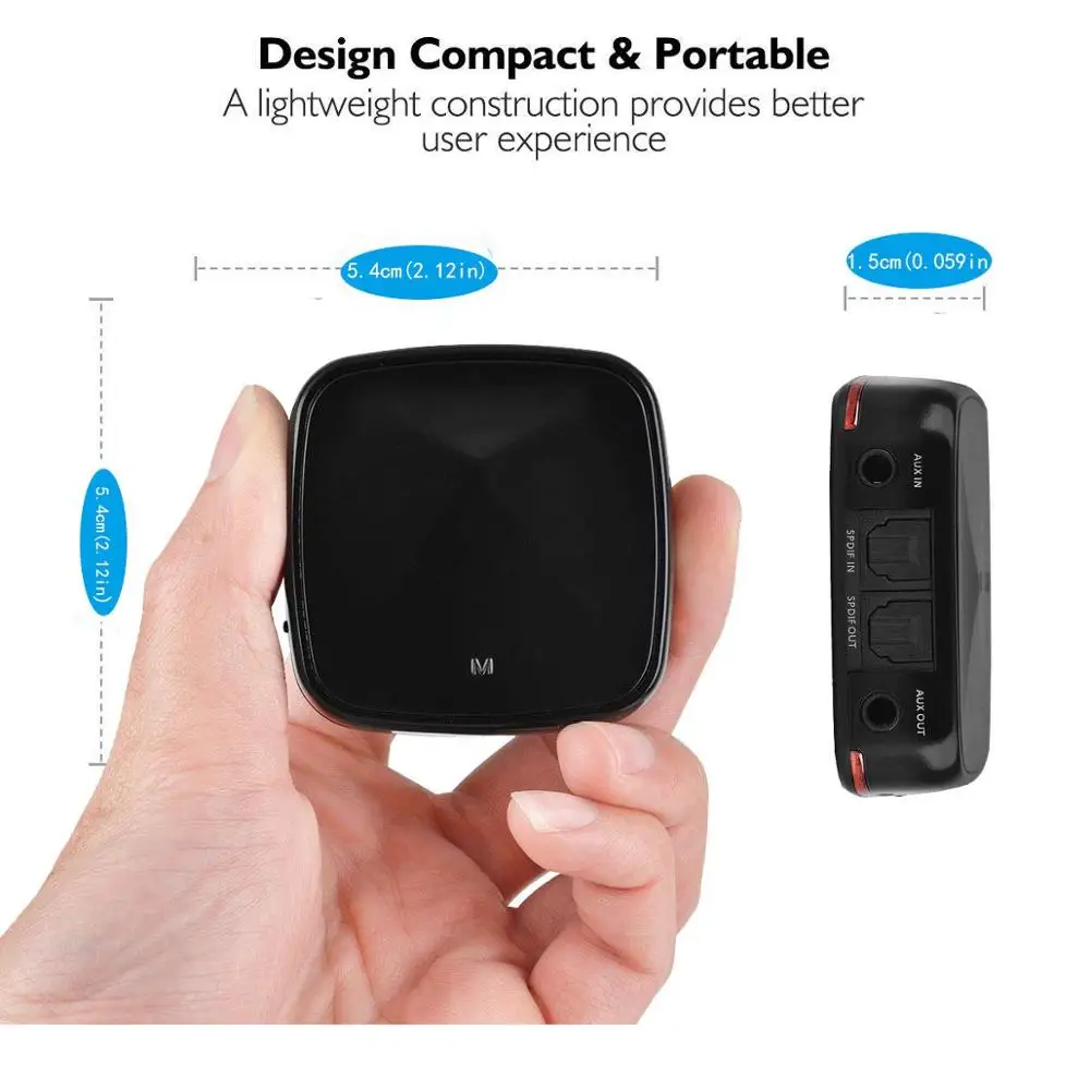 Портативный bluetooth 5 0 CSR8675 HD от Aptx низкой задержкой стерео аудио оптический Spdif toslink