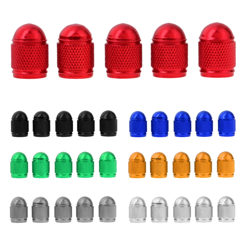 

5Pcs/Set Aluminum Tire Valve Dust Cap Set Universal Fit Bike Motorcycle