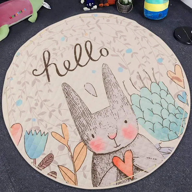 Круглые коврики детский игровой коврик органайзер для хранения игрушек детской