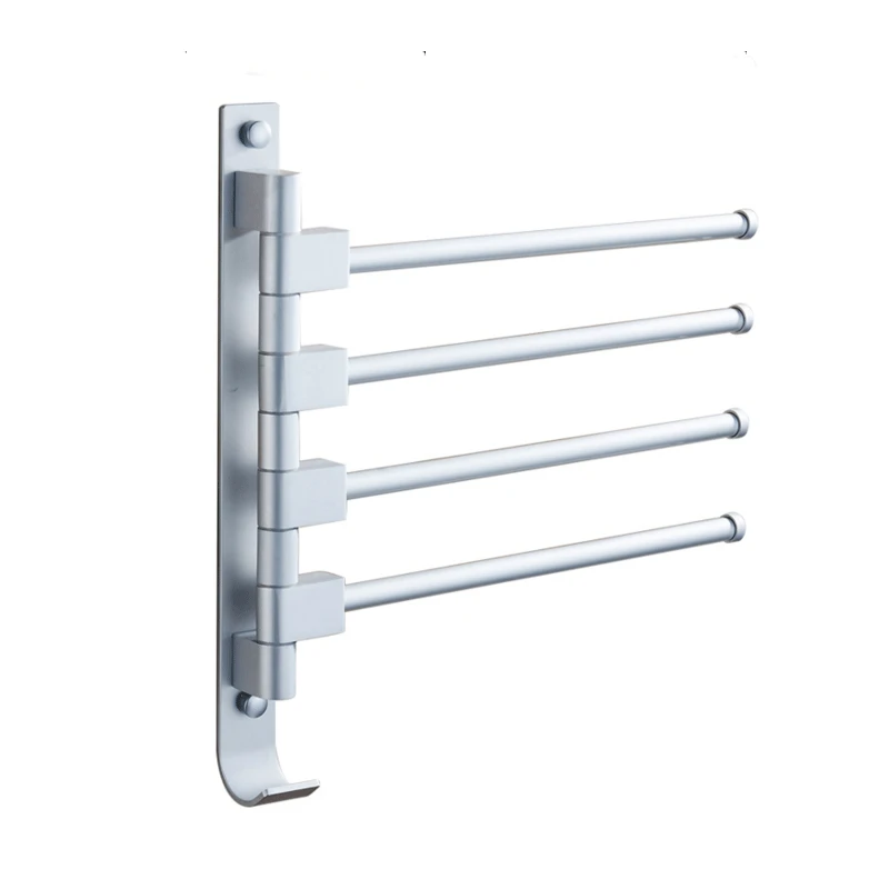 Вешалка для полотенец может вращаться без перфорации алюминиевая Золотая