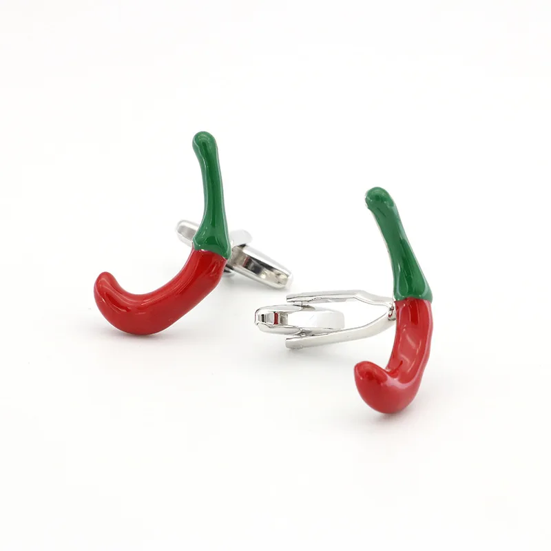 

Запонки мужские и женские, медные, с перцем чили, красного и зеленого цветов