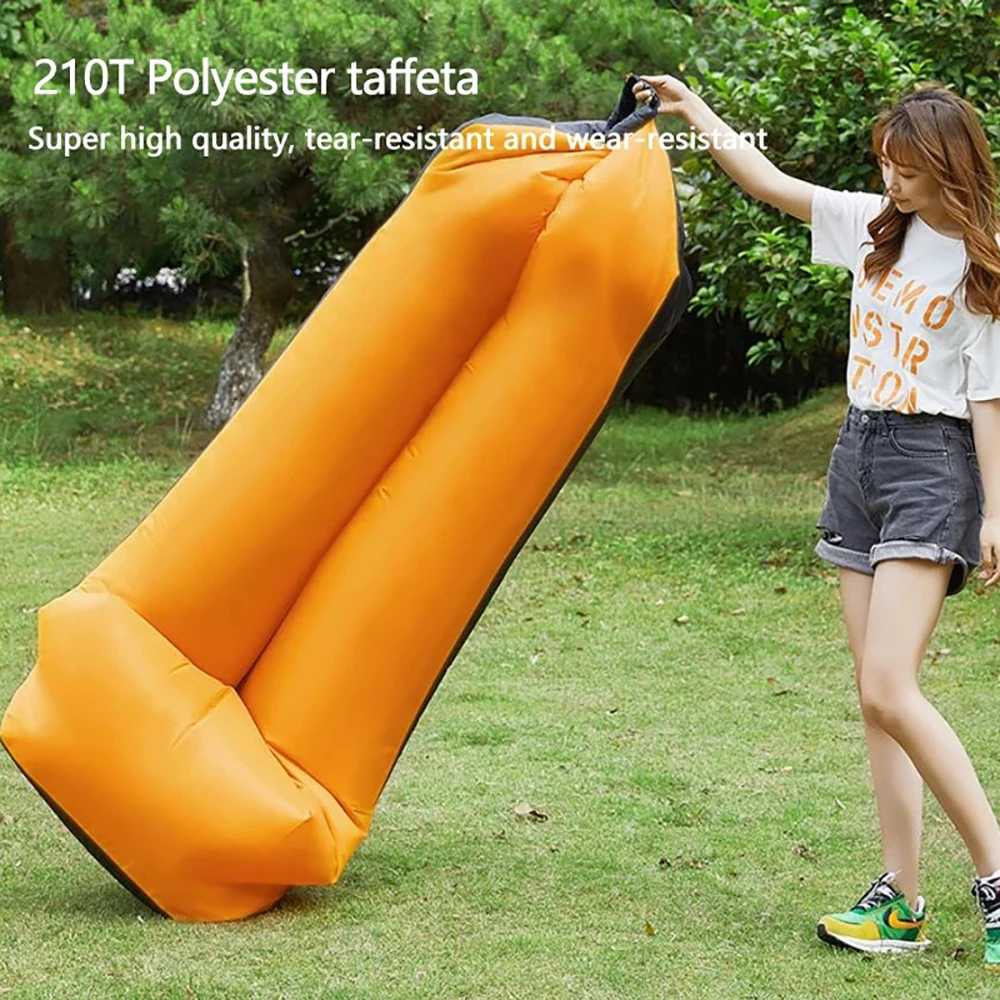 Inflatable Sofa Beach Lounge Chair Outdoor Air Bed Portable Folding Sun Lounger Mattress for Travelling Camping Pool | Мебель