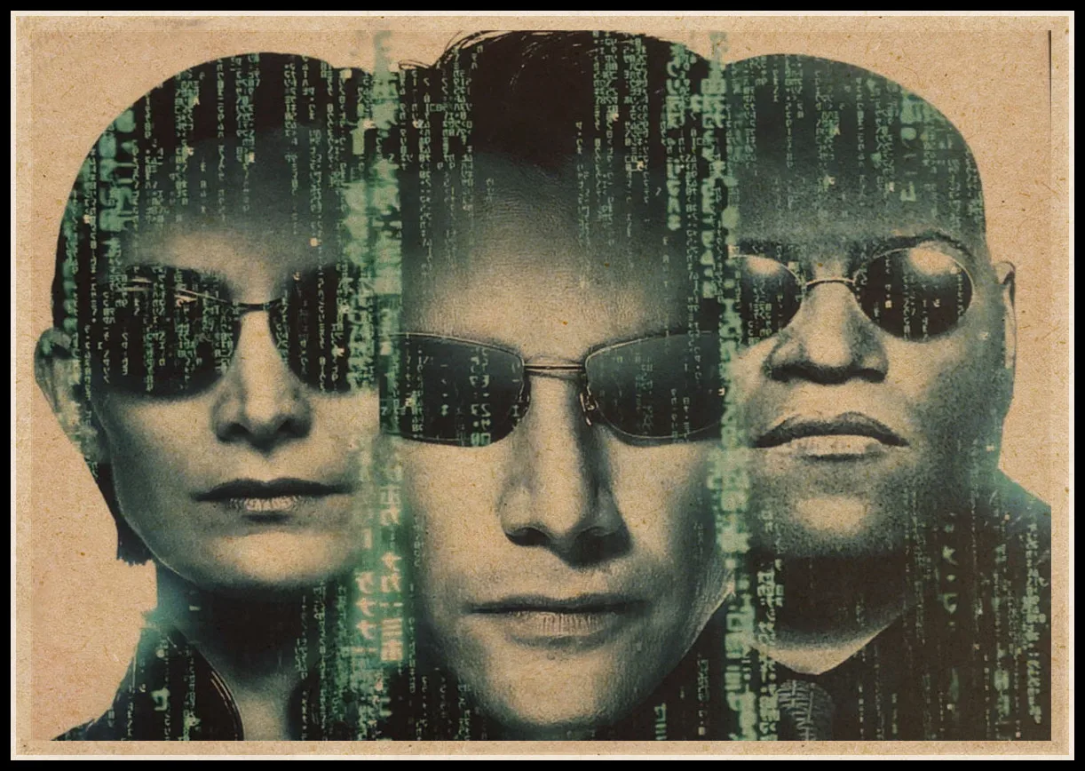 Ретро-постер The Matrix наклейка на стену для дома гостиной | Дом и сад
