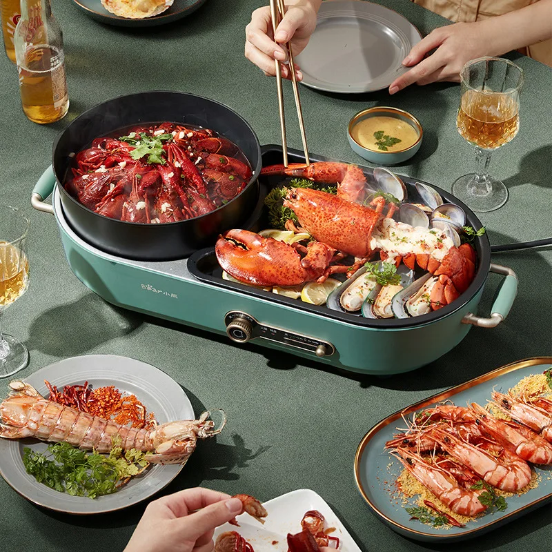 Домашний Многофункциональный гриль для барбекю встроенная небольшая