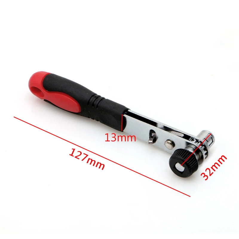 

1/4 Tooth Drive Release Ratchet Socket Wrench Hand Repair Tool Gadget Suitable Iron Plating + PVC&ABS Handle Mini 1/4 Ratchet