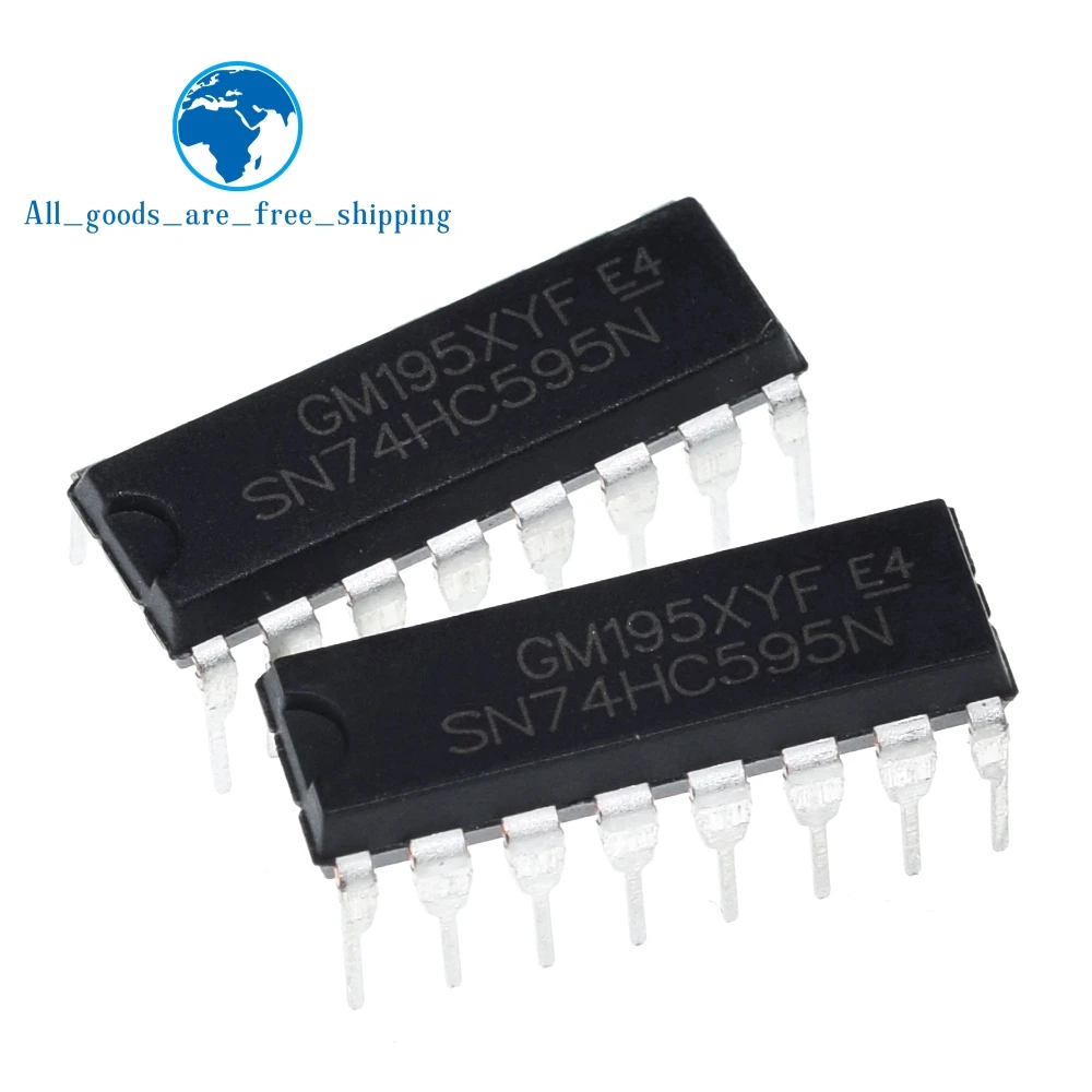 Завеса 10 шт. SN74HC595N SN74HC595 74HC595N 74HC595 DIP 16 регистры сдвига счетчика Tri State 8 Bit новый