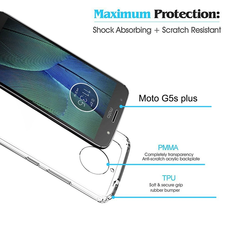 luxury prime clear phone case for motorola moto g5s plus motog5s g5splus transparent back cover silicone original ultra thin tpu free global shipping