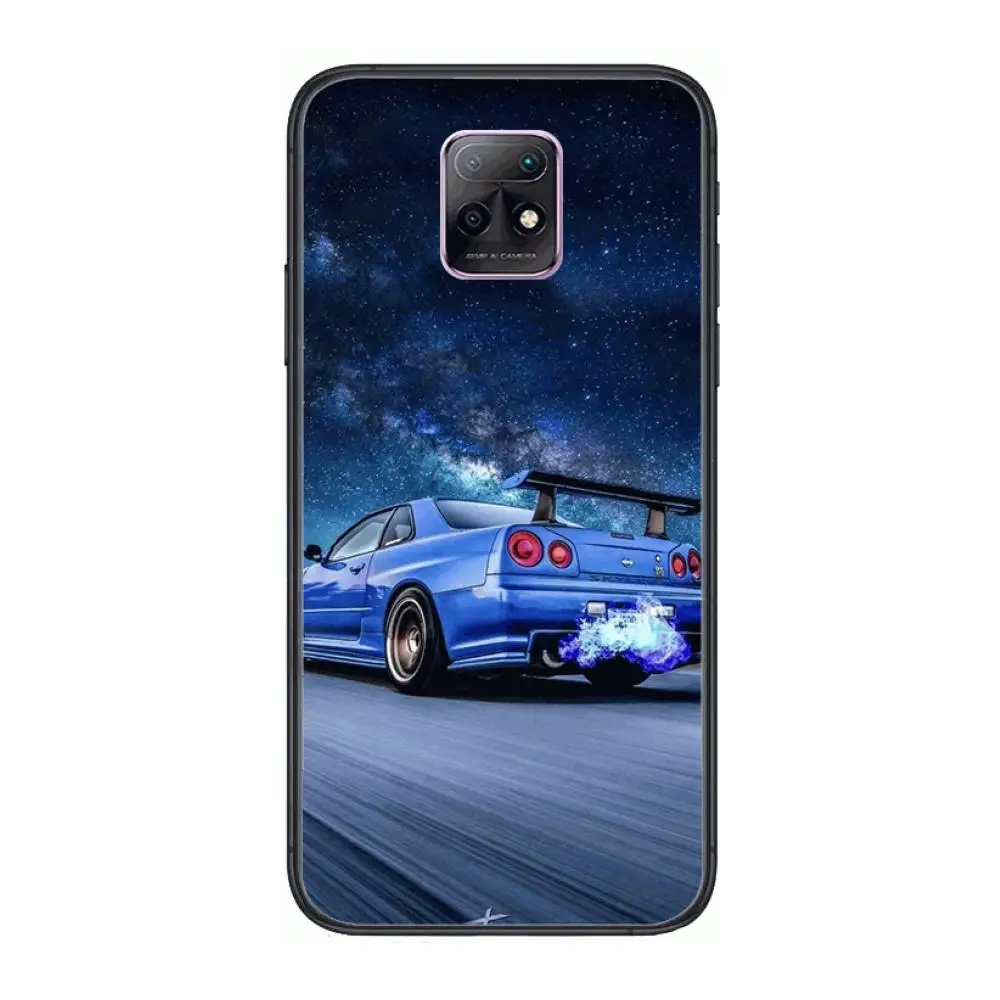 

JDM Tokyo drift sports car Phone Case For XiaoMi Redmi 10X 9 8 7 6 5 A Pro S2 K20 T 5G Y1 Anime Black Cover Silicone Back Prett