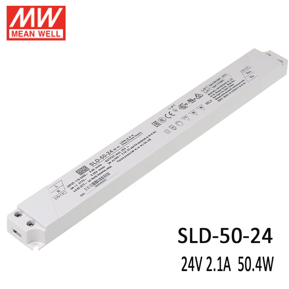 MEAN WELL SLD 50 24 Вт 2.1A в линейный светодиодный драйвер постоянного напряжения