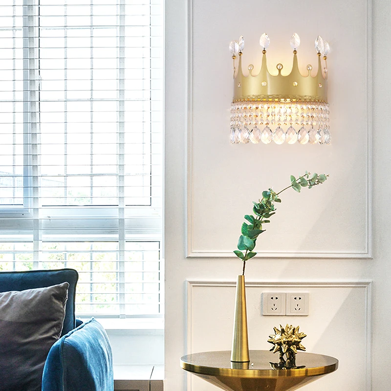 Современные светодиодные Настенные светильники в виде Золотой короны