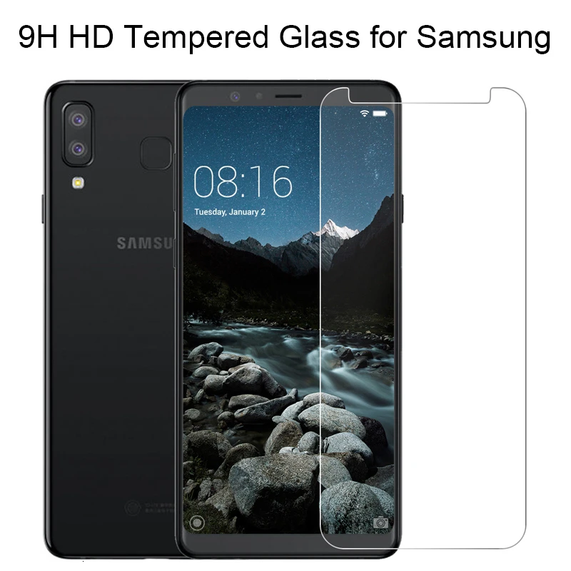 100 шт. с уровнем твердости 9H 2.5D закаленное Стекло для samsung Galaxy A6 A8 плюс 2018 A320 A520 A720