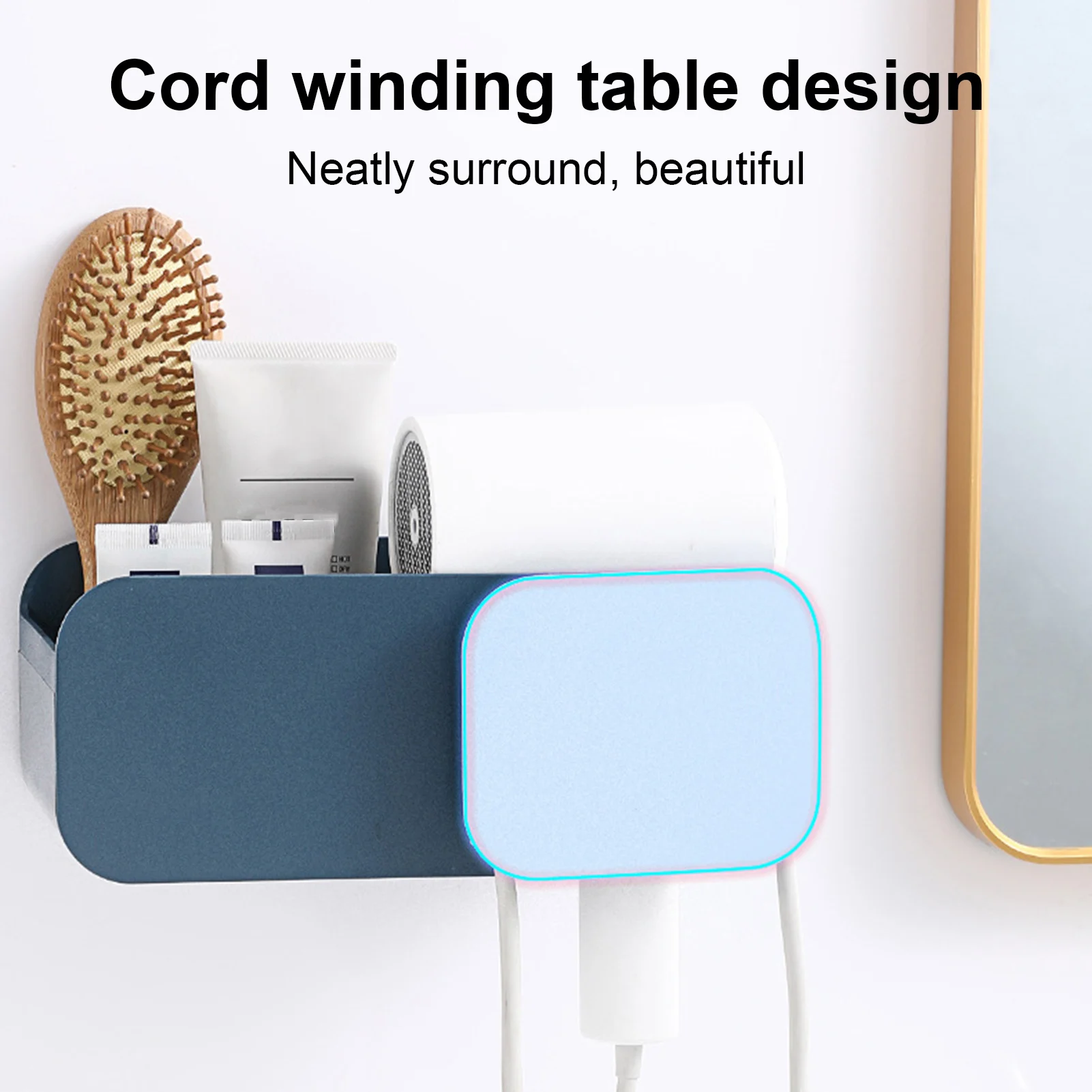 

Hair Dryer Rack Punch-free Wall-mounted Storage Holder Hair Dryer Rack Punch-free Wall-mounted Storage Holder