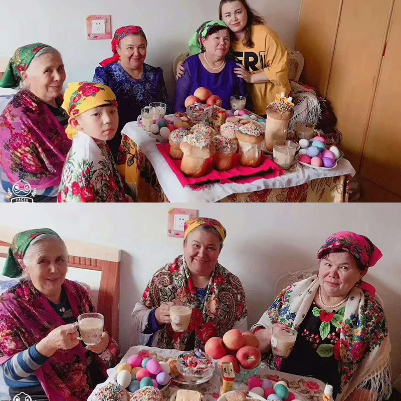 Шарф в русском стиле парео с этническим рисунком славянский головной платок