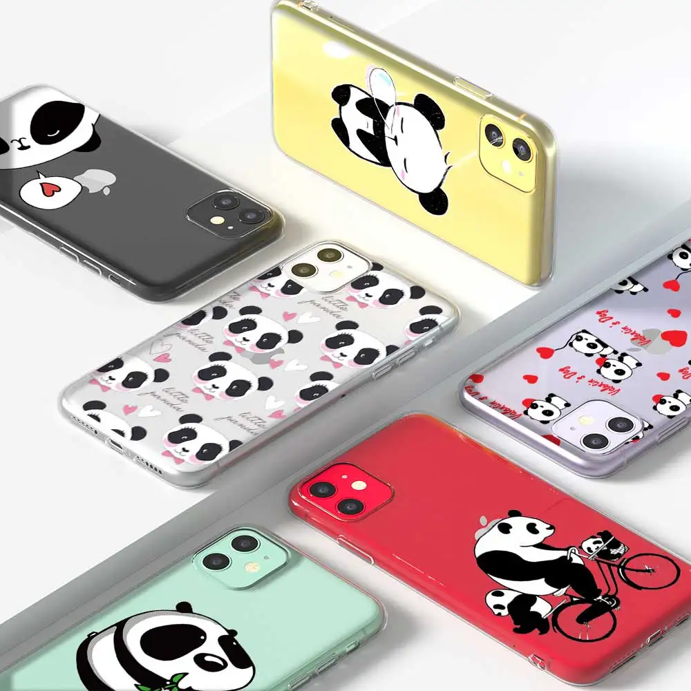 Чехол для телефона с изображением животных панды iPhone 11 Pro Max чехол X XR XS MAX 7 8 6 6S Plus SE