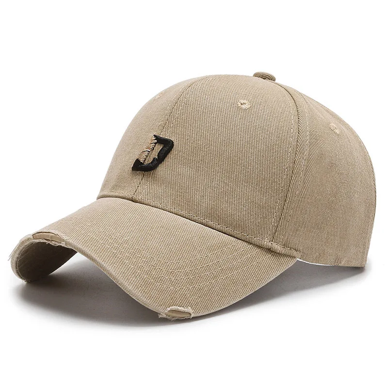 

2021 New Unisex Letter D Baseball Cap Women Wash Cotton Hip Hop Cap UV Protection Hat Women's Cap Bonnets Wholesale