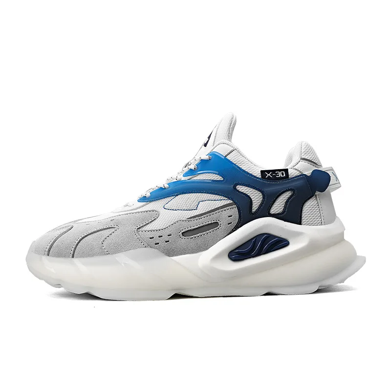 

Mens Fashion Designer Casual Shoes Lace-Up Breathable All-Match Sports Platform Shoes Comfortable Chunky Sneakers Running Shoes