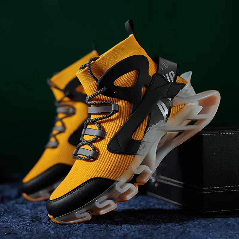 

Мужские кроссовки с лезвиями, черные Повседневные Удобные кроссовки для тенниса, прогулок на свежем воздухе, 2021