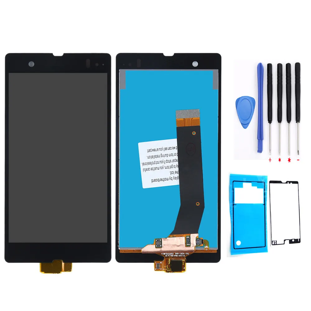 Black with tool glue Для sony Xperia Z дисплей L36h L36i C6606 C6603 C6602 C6601 C660X дисплей сенсорный экран дигитайзер для sony z c6603 ЖК L36H - Цвет: Black with tool glue