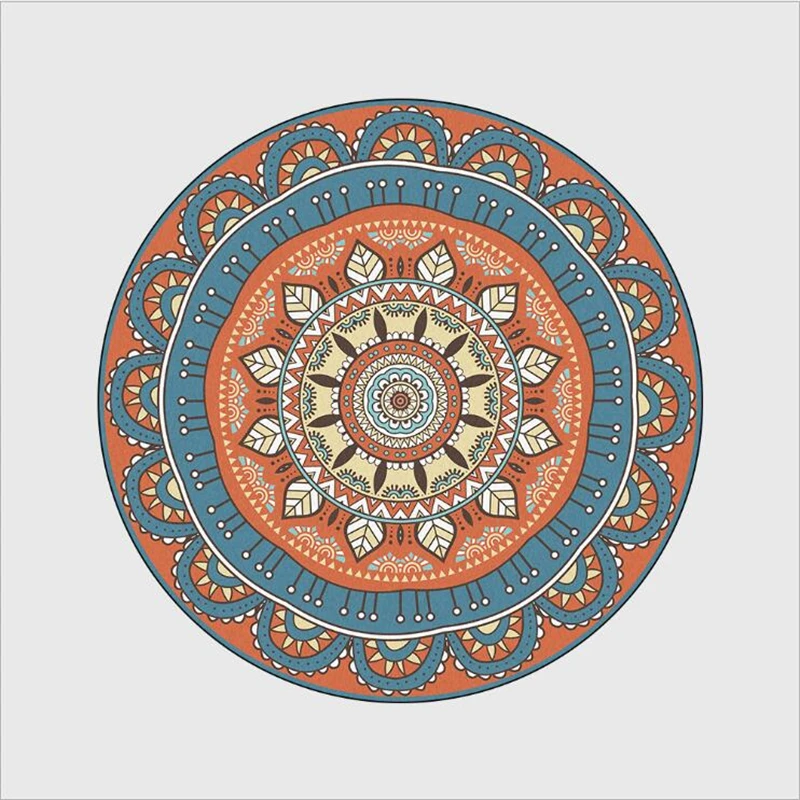 Модные богемные круглые ковры для гостиной Декор 100% полиэстер коврики