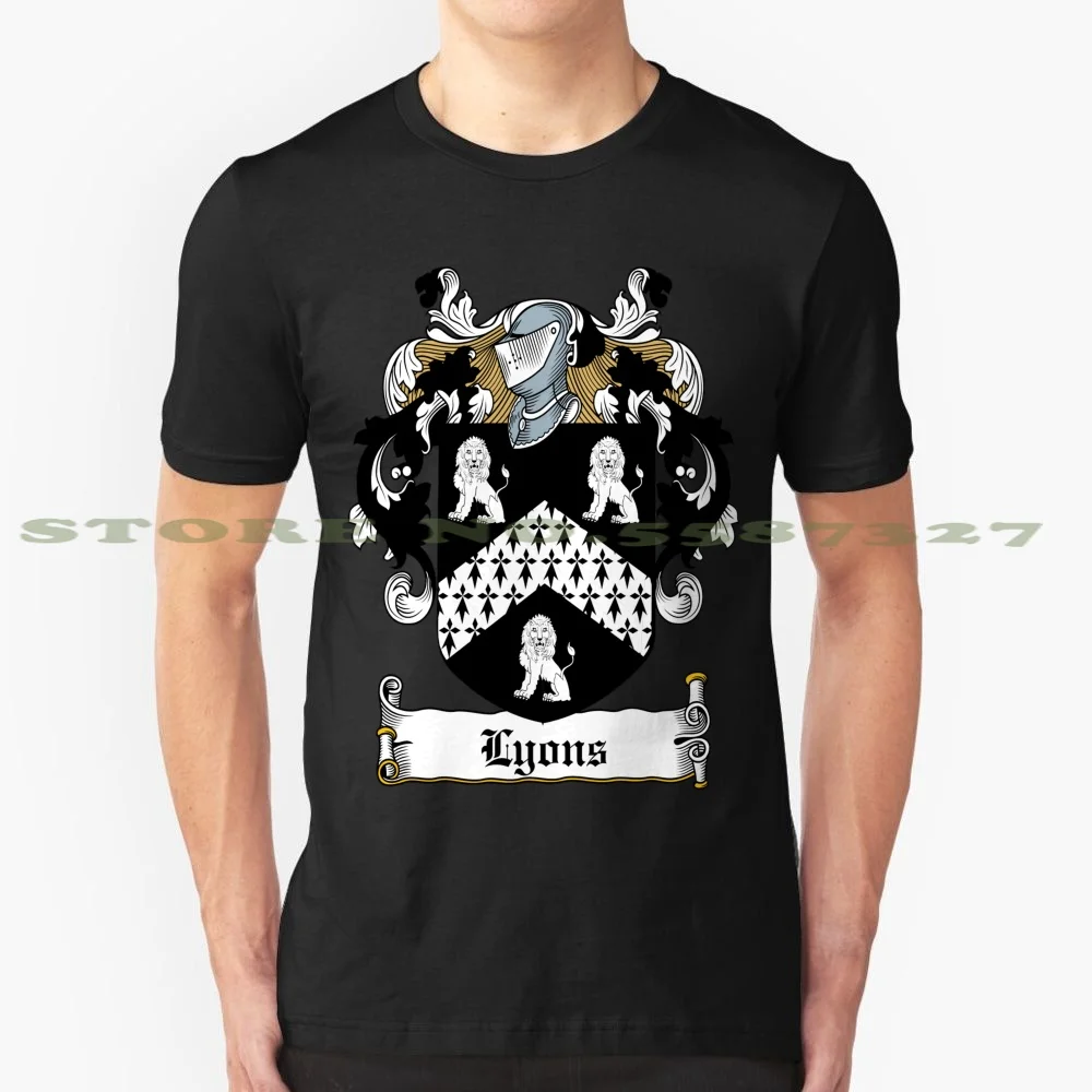 Lyons (Westmeath) крутой дизайн модная футболка тройник Mottoes Mottos Family девиз Heraldic герл