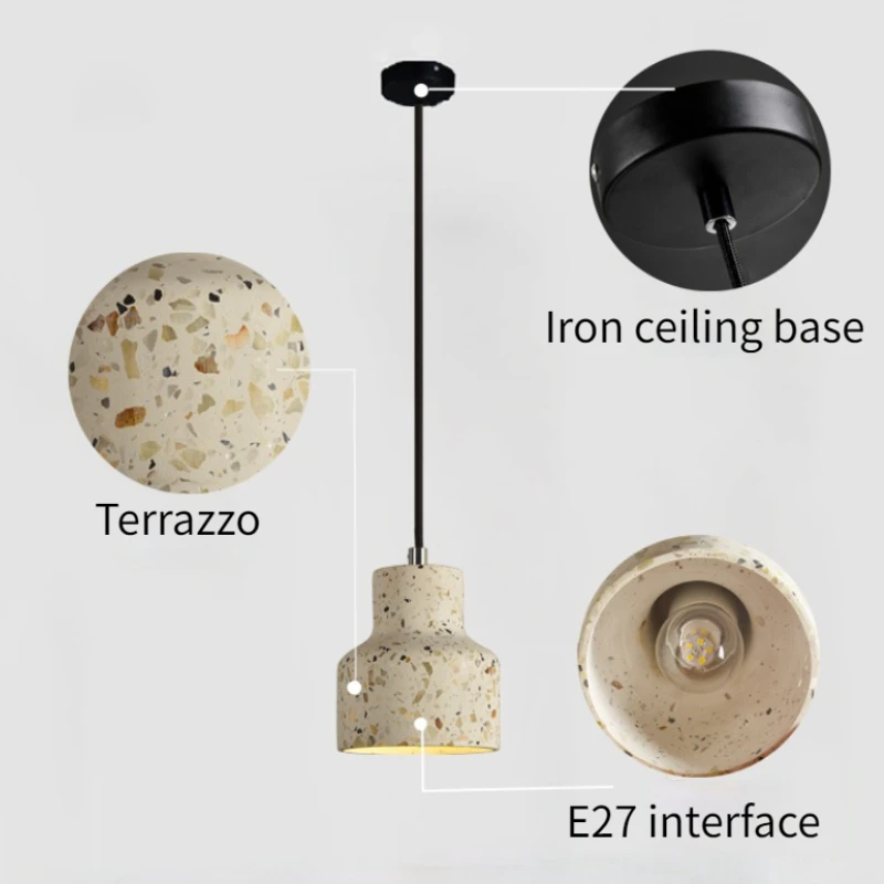 Nordic цемента подвесной светильник творческий Спальня Обеденная домашний Декор