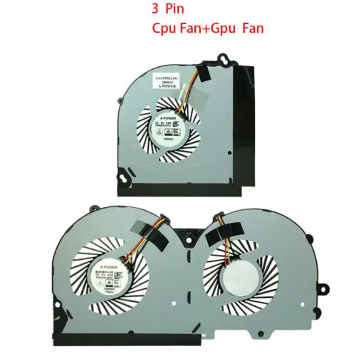 

NEW CPU COOLING Fan & GPU fan for Clevo P950 P950HR P950ER T97 T96E T800 4 wire & 3 wire radiator fan