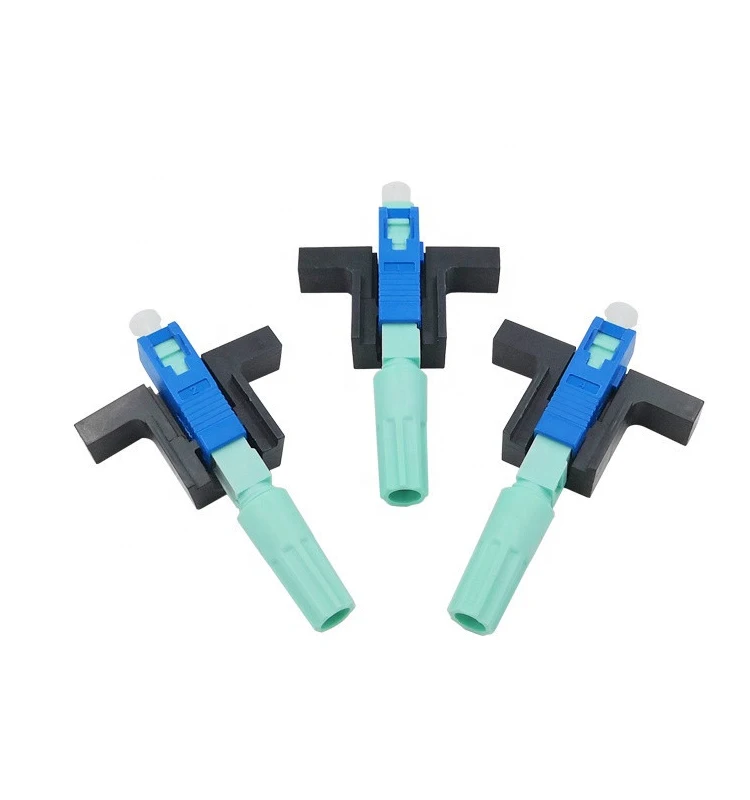 50pcs High Quality SC UPC SM Single-Mode Optical Connector FTTH Tool Cold Connector Tool Fiber Optic Embedded Fast Connector
