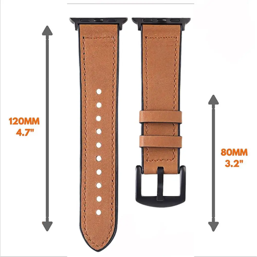 Leather Smart Watch Strap For Apple band 38mm iWatch Sport Bracelet loop strap watch correa breathable belt | Электроника