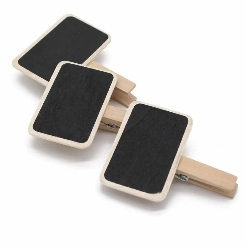 10 шт. мини деревянные зажимы для доски папка заметок фотографий прищепки Mark Chalkboard