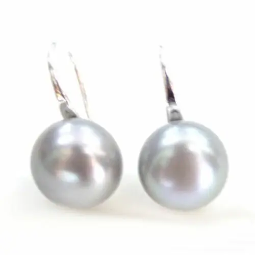 

11-12mm Natural Akoya Pearl 925 Silver Hook Dangle Earring