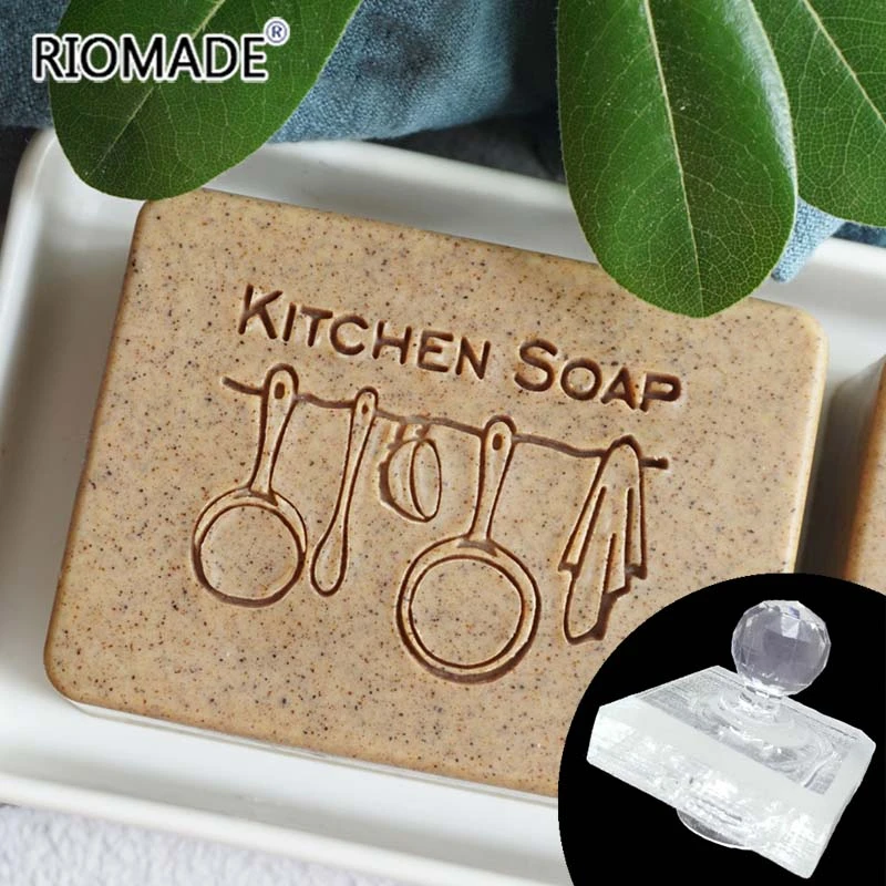 Штамп для мыла на кухню домашняя уборка натуральная печать с ручкой акриловый